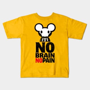 No Brain No Pain - Halloween custom Kids T-Shirt